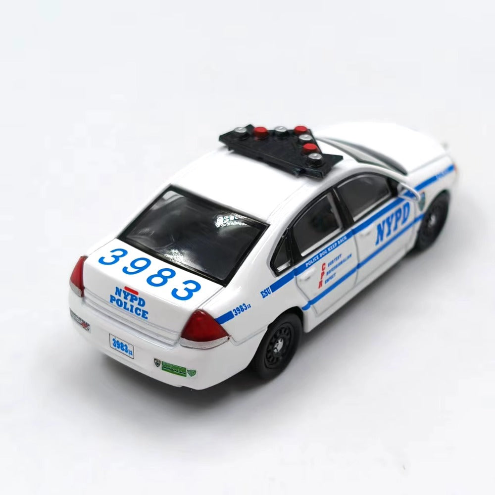 1/64 Scale Chevrolet Impala NYPD Police Car Diecast Model