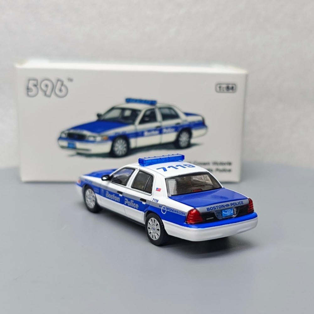 1/64 Scale Ford Crown Victoria Boston Police Car Diecast Model