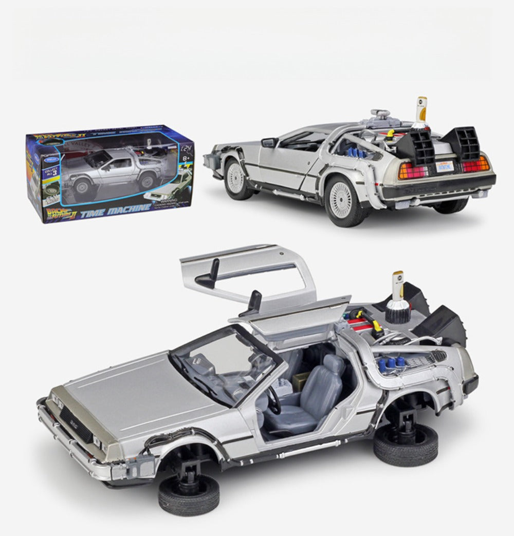 1/24 Scale DMC DeLorean Time Machine Fly Mode Back to the Future II Diecast Model