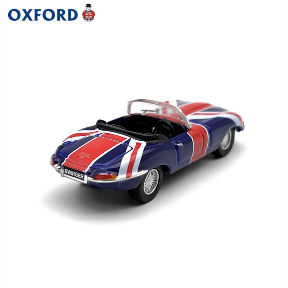 1/76 Scale Jaguar E-Type Union Jack Diecast Model Car