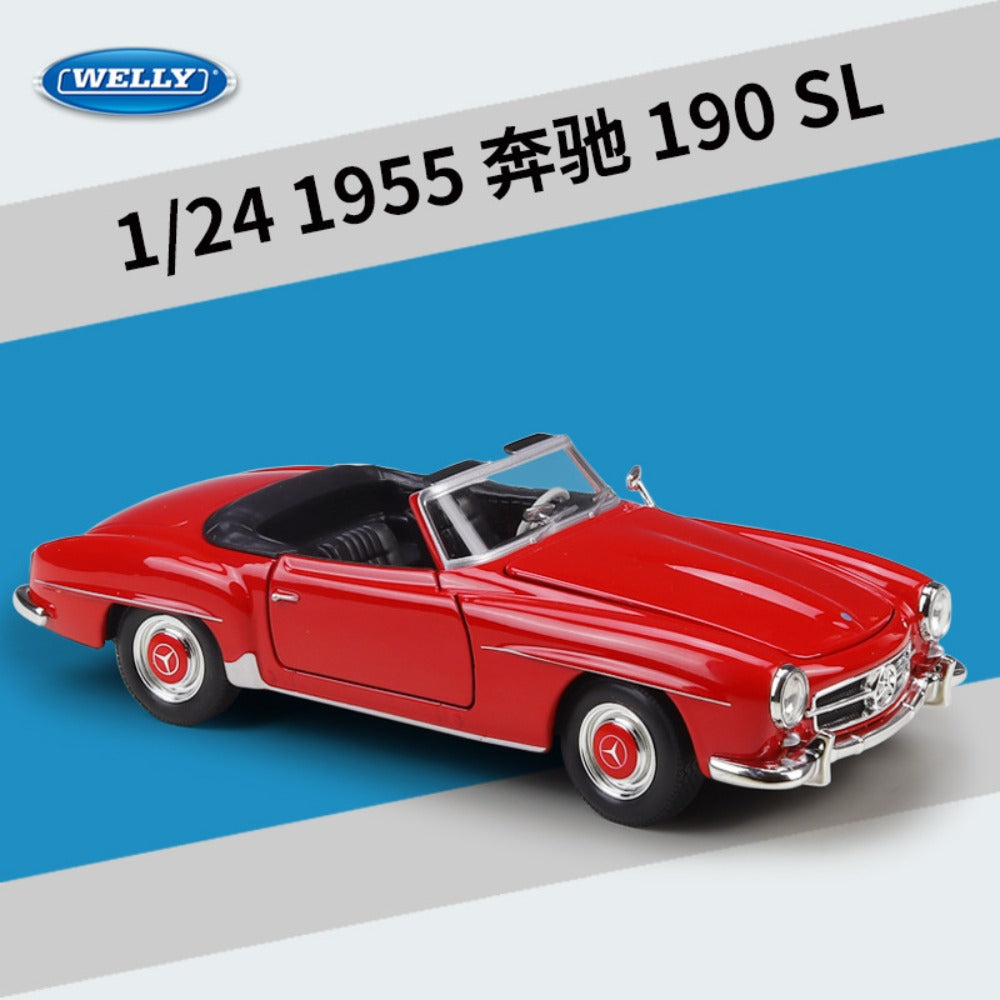 1/24 Scale 1955 Mercedes-Benz 190 SL Roadster Diecast Model Car