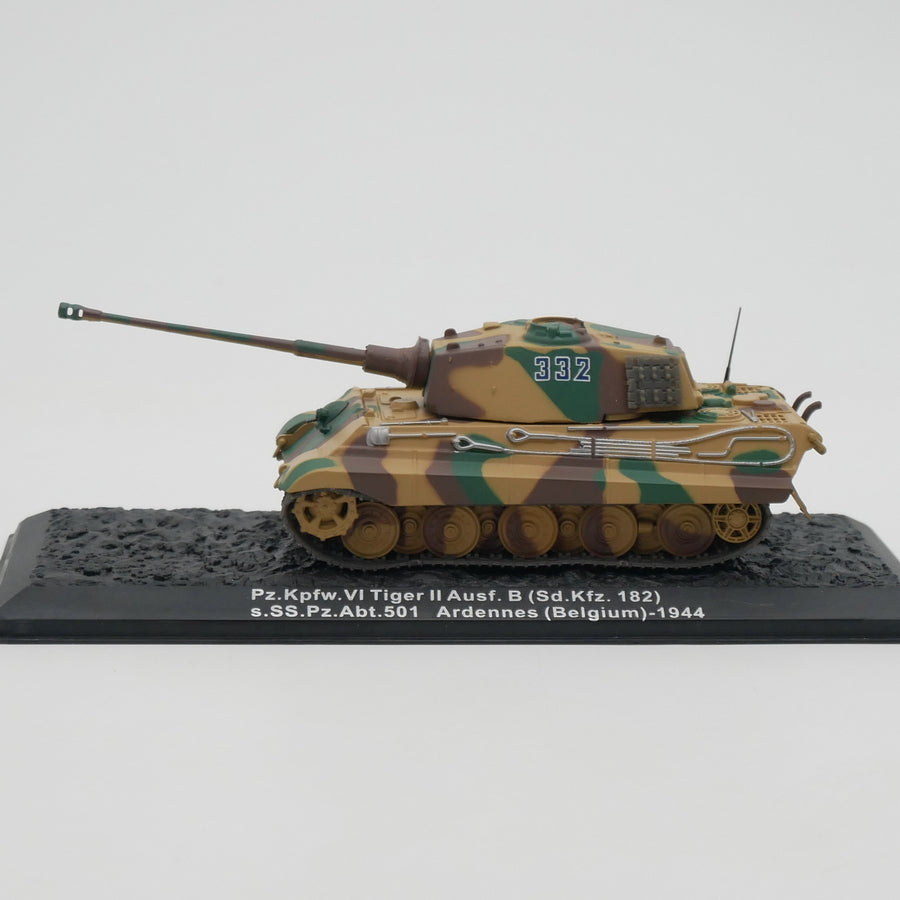 1/72 Scale 1944 Tiger II Panzerkampfwagen Tiger Ausf. B Henschel Turret WWII German Heavy Tank Diecast Model