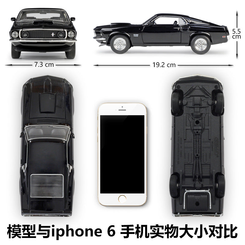 1/24 Scale 1969 Ford Boss 429 Mustang Diecast Model Car