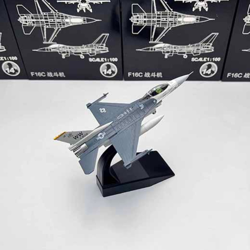 1/100 Scale General Dynamics F-16C Fighting Falcon US Fighter Aircraft Diecast Model