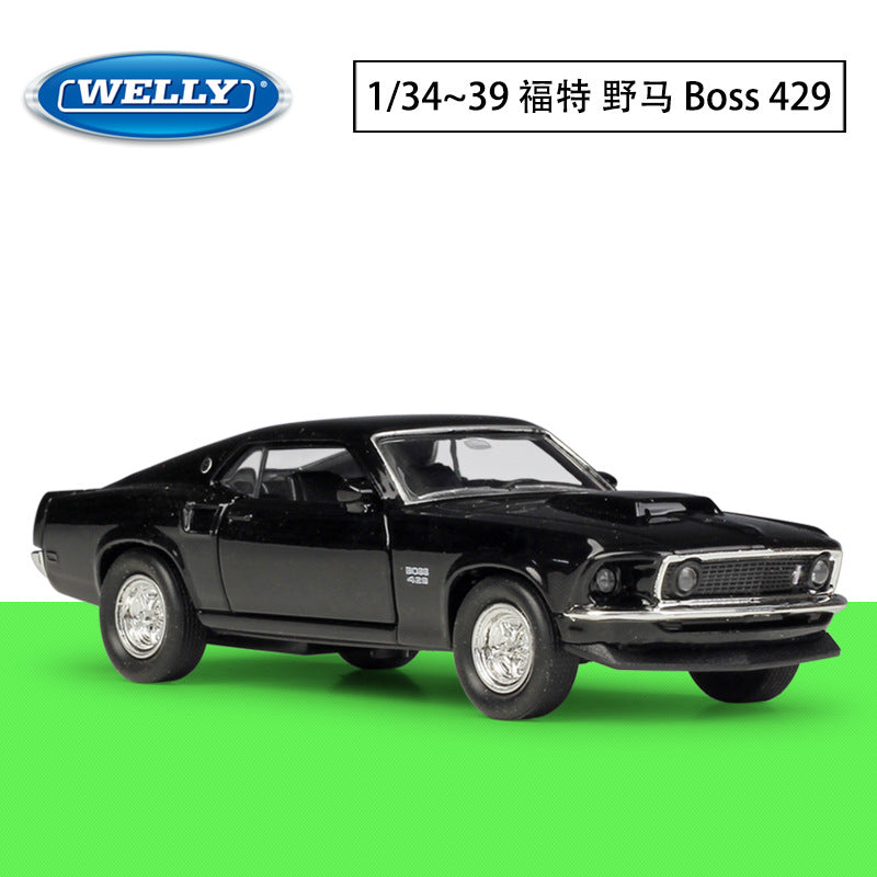 1/36 Scale 1969 Ford Boss 429 Mustang Muscle Car Diecast Model Pull Back Toy