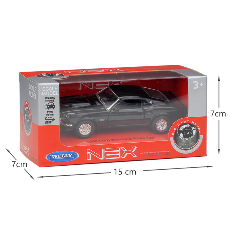 1/36 Scale 1969 Ford Boss 429 Mustang Muscle Car Diecast Model Pull Back Toy