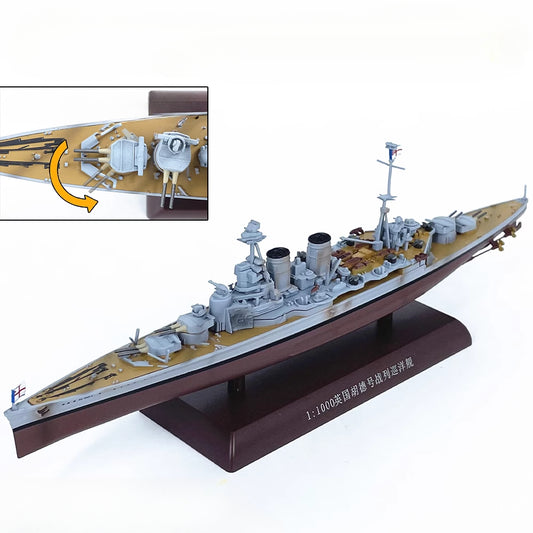 1/1000 Scale HMS Hood Royal Navy Admiral-Class Battlecruiser Diecast Model