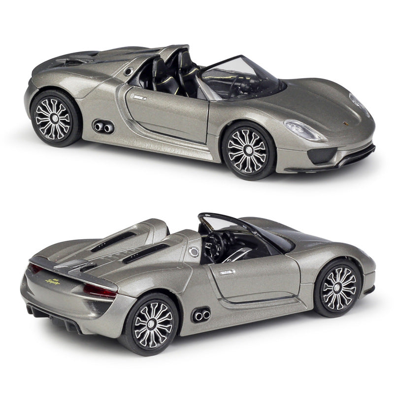 1/36 Scale Porsche 918 Spyder Concept Sports Car Diecast Model Pull Back Toy