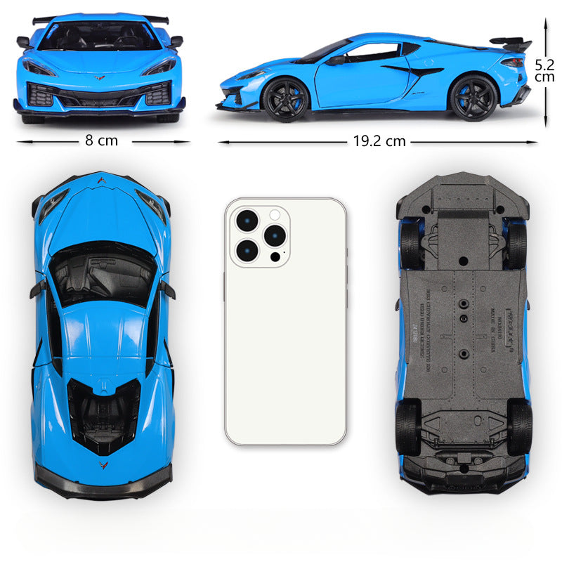 1/24 Scale 2023 Chevrolet Corvette Sports Car Diecast Model