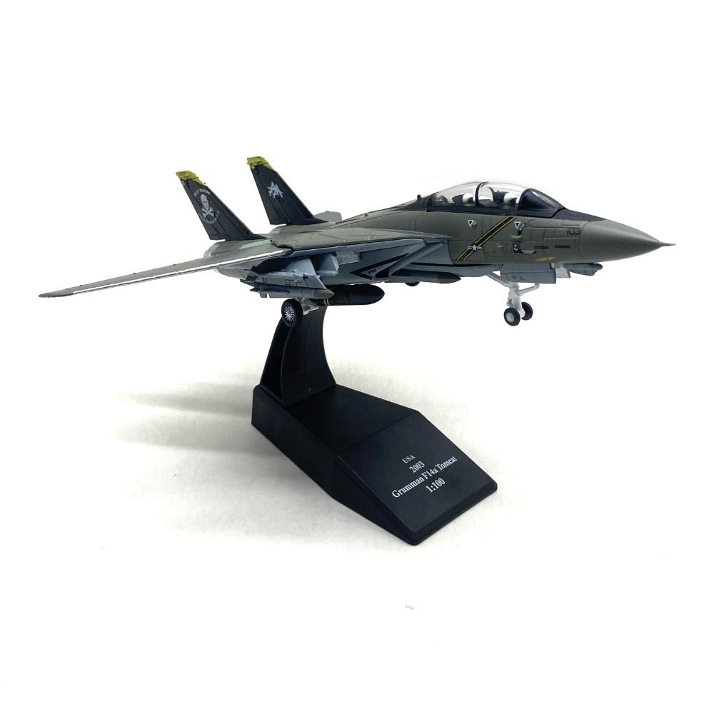 1/100 Scale Grumman F-14A Tomcat American Fighter Diecast Model Aircraft