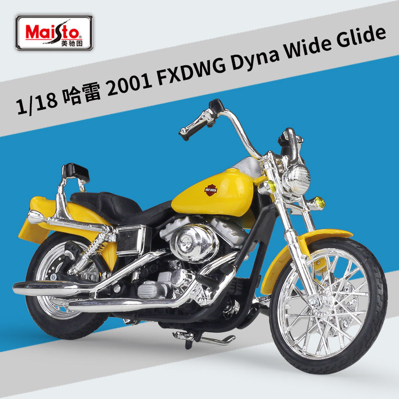 1/18 Scale Harley-Davidson FXDWG Dyna Wide Glide Diecast Model Motorcycle