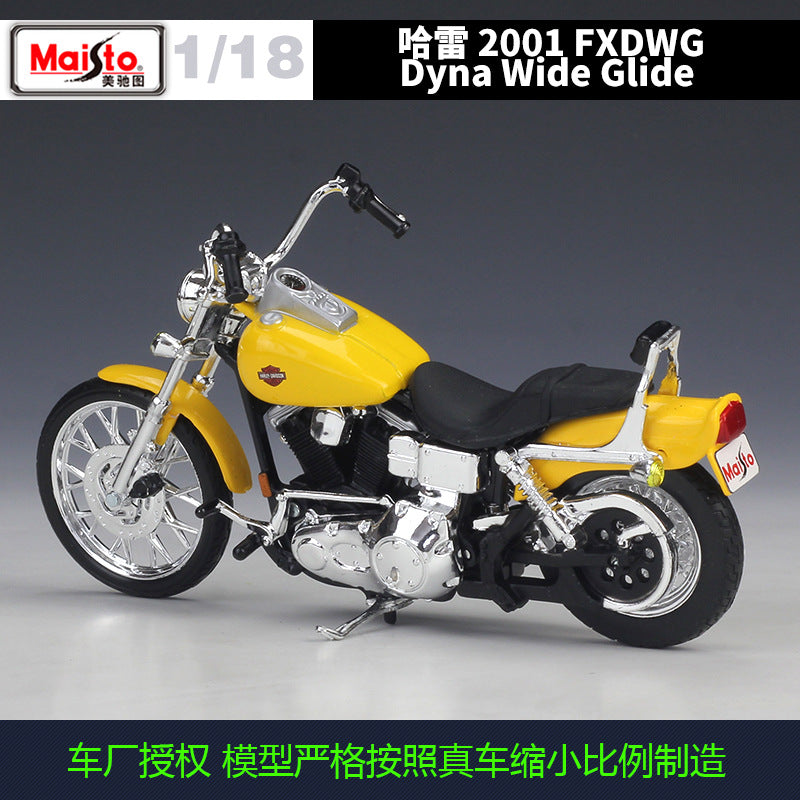 1/18 Scale Harley-Davidson FXDWG Dyna Wide Glide Diecast Model Motorcycle