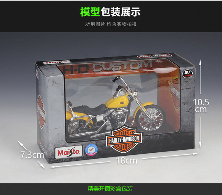 1/18 Scale Harley-Davidson FXDWG Dyna Wide Glide Diecast Model Motorcycle