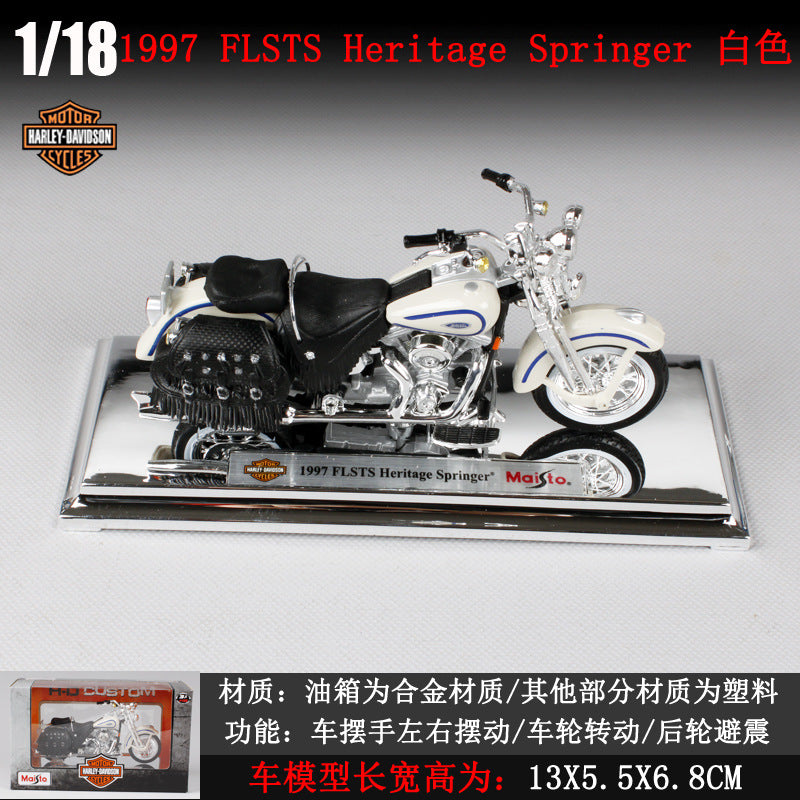 1/18 Scale 1999 Harley-Davidson FLSTS Softail Heritage Springer Diecast Model Motorcycle