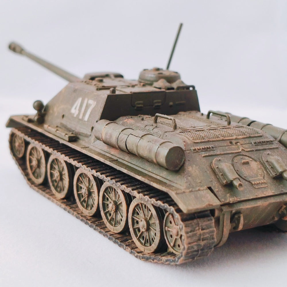 1/72 Scale SU-85M/SU-100/SU-122P WWII Soviet Tank Destroyer Pre-built Plastic Collectible Model