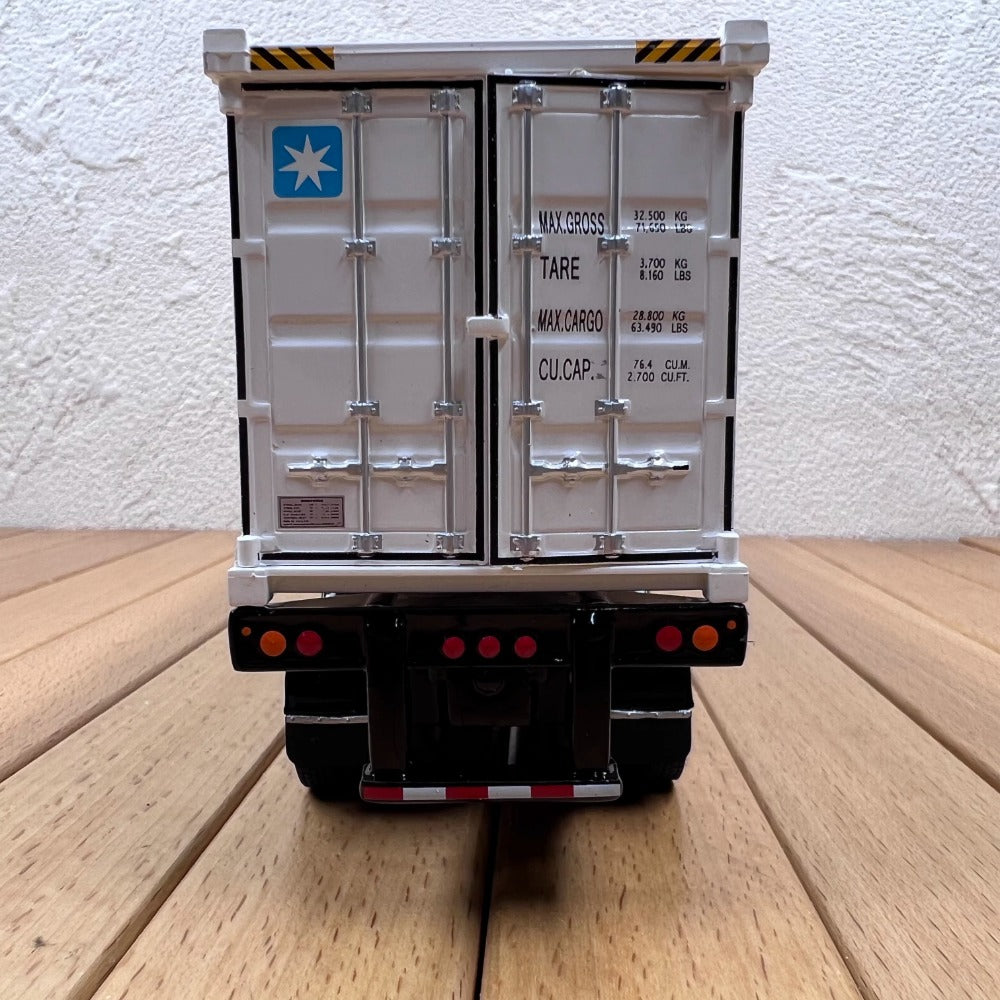 1/50 Scale Peterbilt 579 Day Cab Tractor with Sea Container Truck Diecast Model