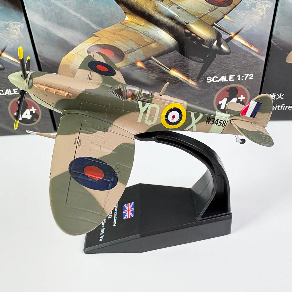 1/72 Scale 1941 Supermarine Spitfire Mk Vb WWII Fighter Interceptor Aircraft Diecast Model