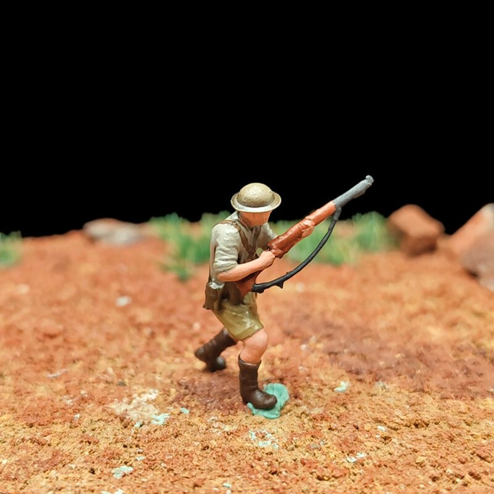 1/72 Scale WWII Soldiers Painted Figurines for Model Dioramas