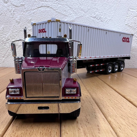 1/50 Scale Western Star 4900 SF Day Cab Tandem with Sea Container Truck Diecast Model