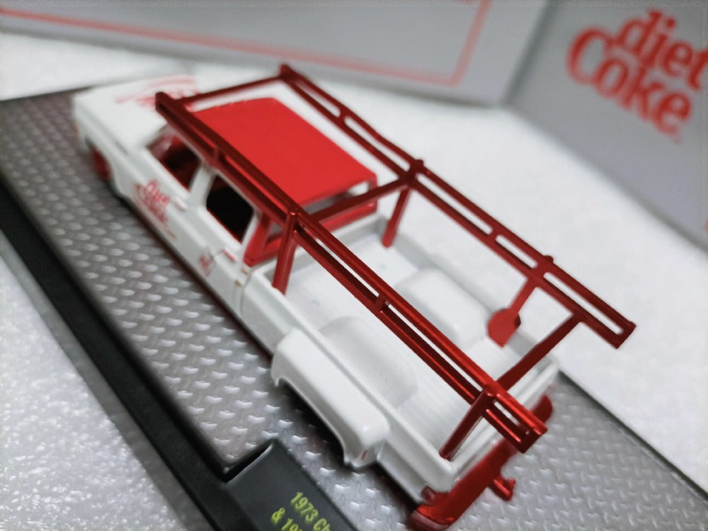 1/64 Scale 1973 Chevrolet Cheyenne Super 30 & 1975 GMC Sierra Grande 15 Diet Coke Diecast Model Car