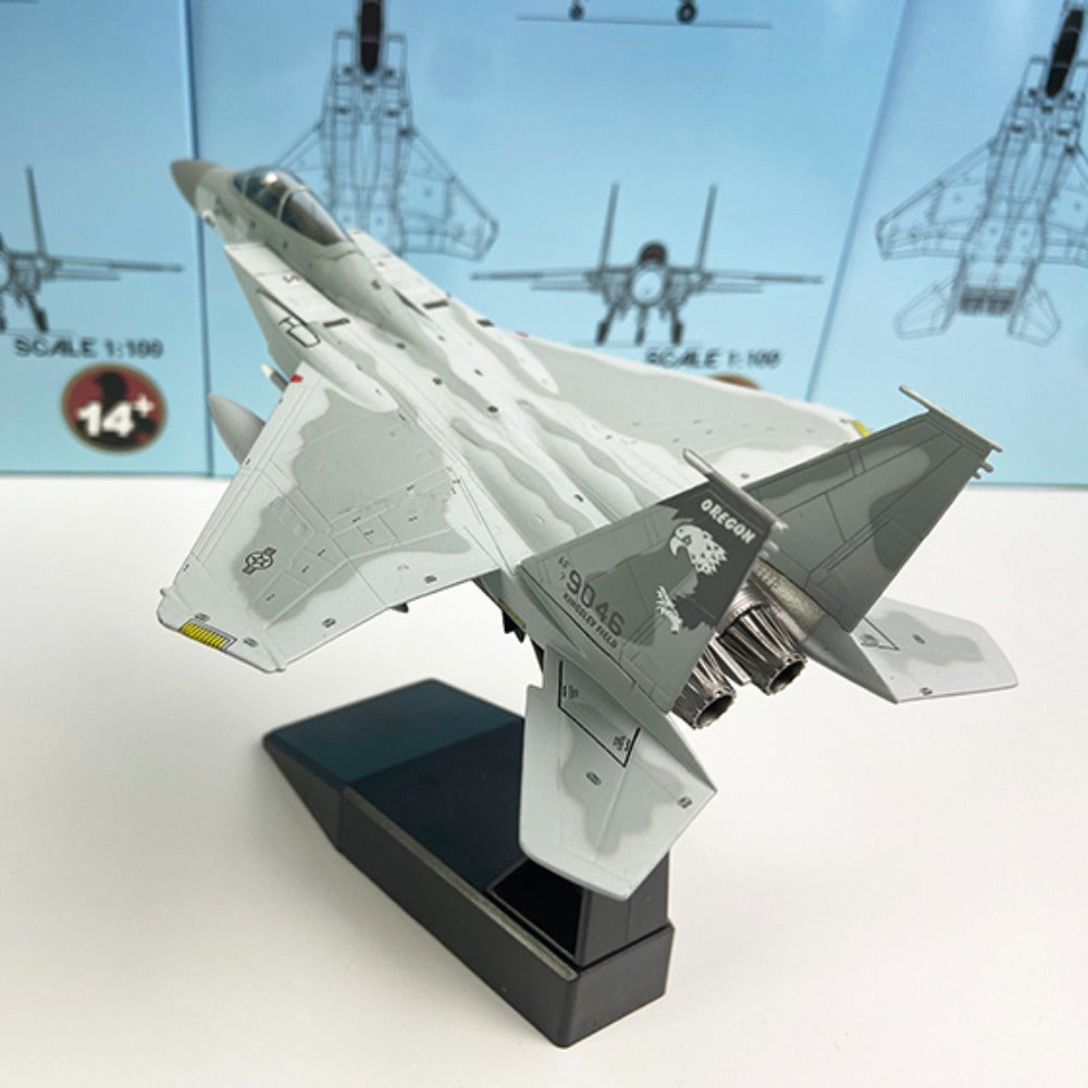1/100 Scale McDonnell Douglas F-15C Eagle Air Superiority Fighter Diecast Model Aircraft