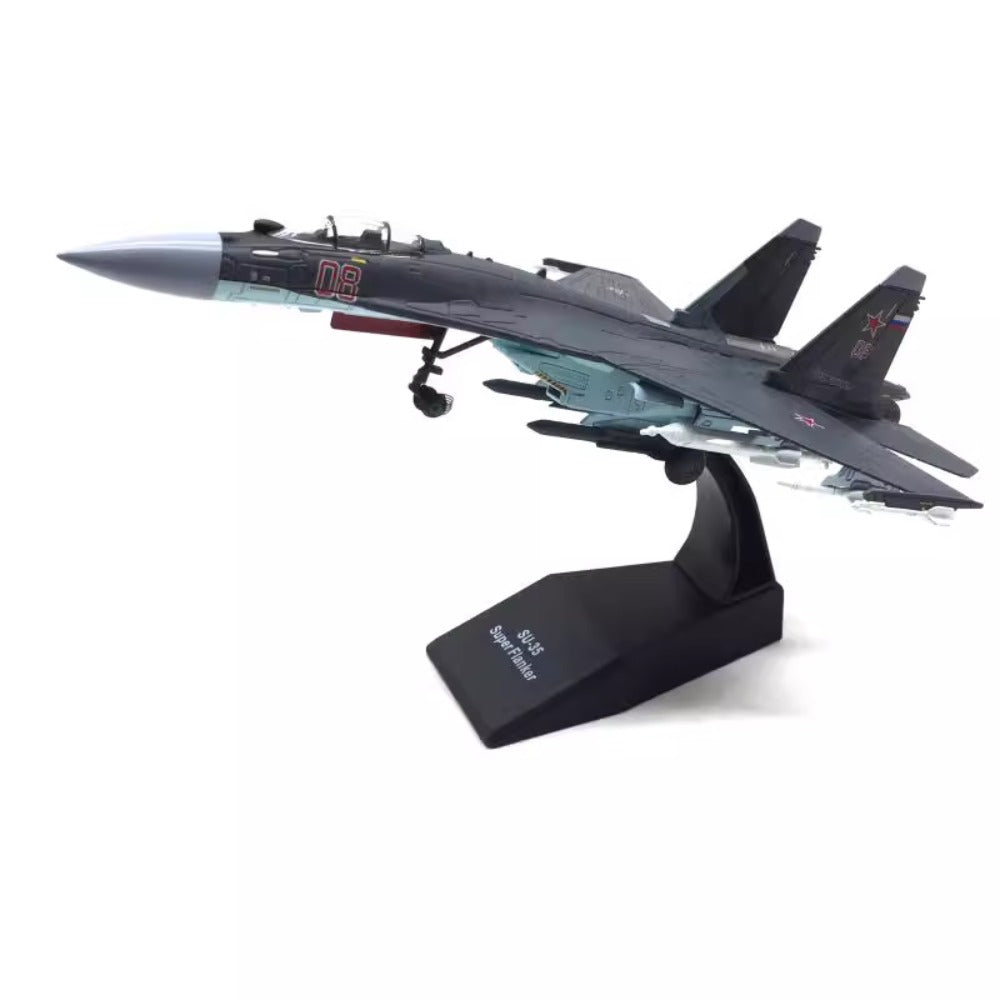 Russian Air Force Su-35 Flanker-E Fighter 1/100 Scale Diecast Aircraft Model