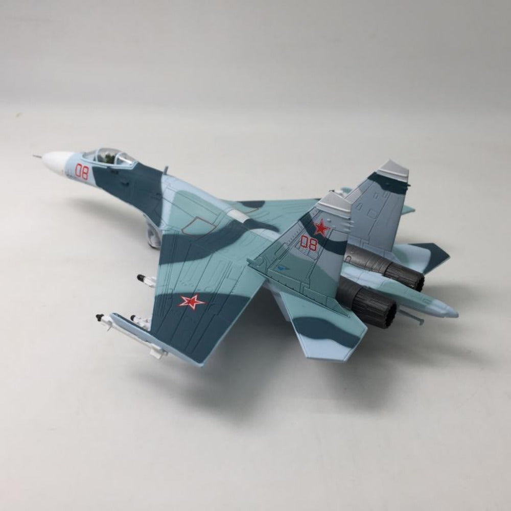 1/100 Scale 1987 Sukhoi Su-27 Flanker Soviet Multirole Fighter Diecast Model Aircraft