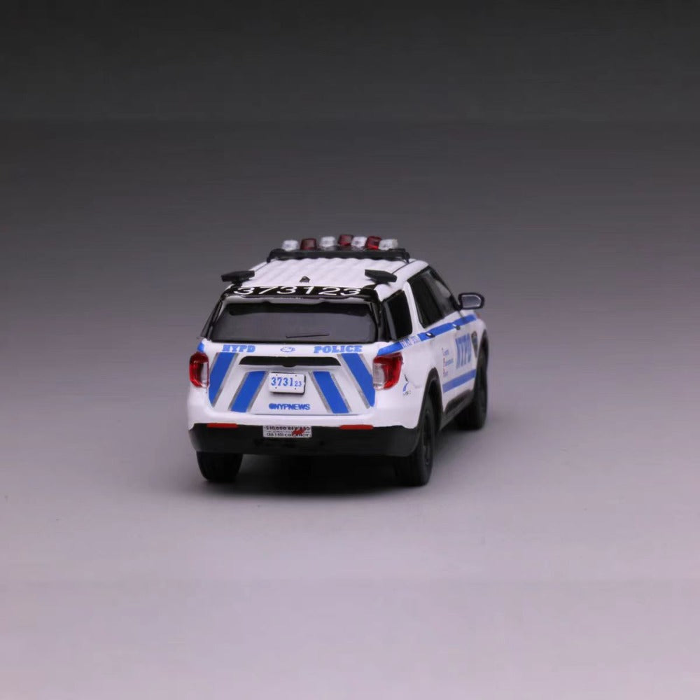 1/64 Scale 2020 Ford Explorer SUV NYPD Police Car Diecast Model