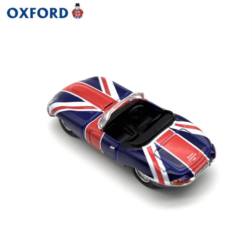1/76 Scale Jaguar E-Type Union Jack Diecast Model Car