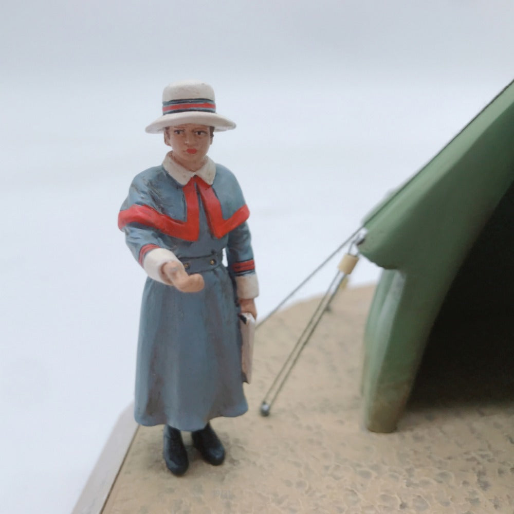 1/32 Scale 1916 Battle of the Somme Red Cross Casualty Tent Miniature Figures Scene Set WWI Diecast Model