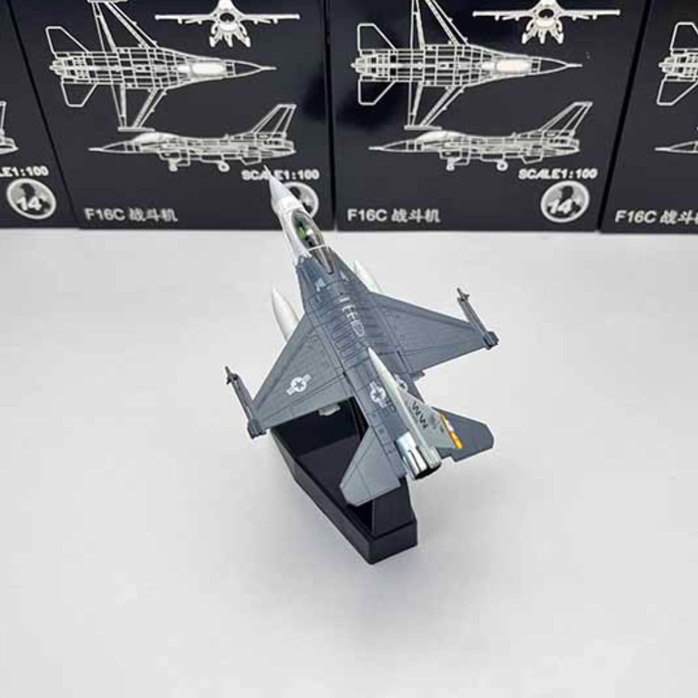 1/100 Scale General Dynamics F-16C Fighting Falcon US Fighter Aircraft Diecast Model