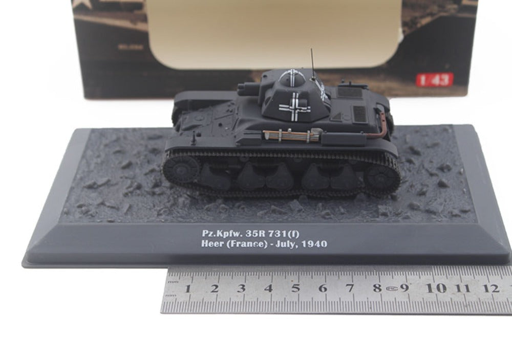 1/43 Scale 1940 Beutepanzer Pz.Kpfw. 35R 731(f) WWII Armored Fighting Vehicle Diecast Model