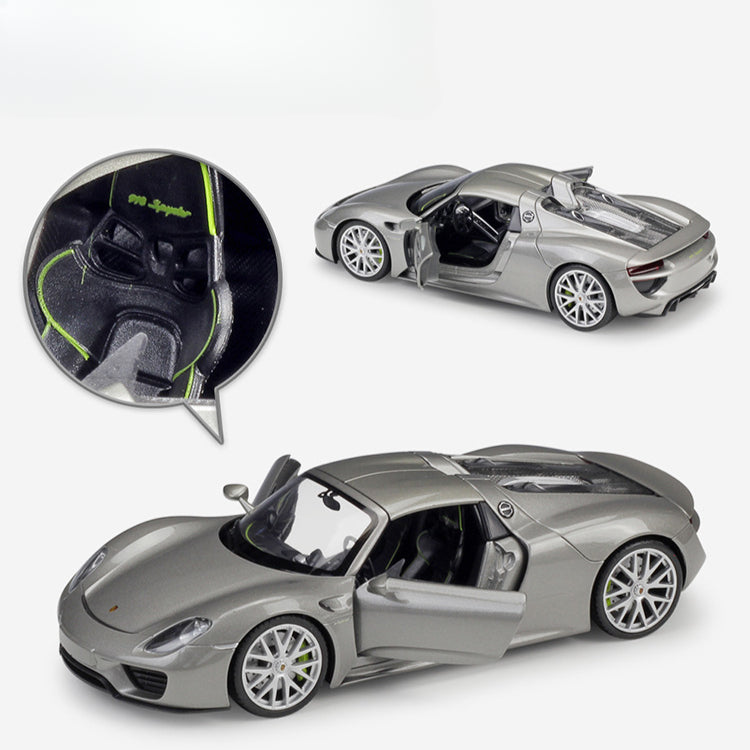 1/24 Scale Porsche 918 Spyder Sports Car Diecast Model