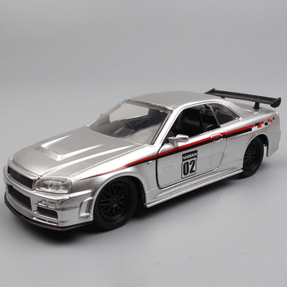 1/32 Scale 2002 Nissan Skyline GT-R Sports Car Diecast Model