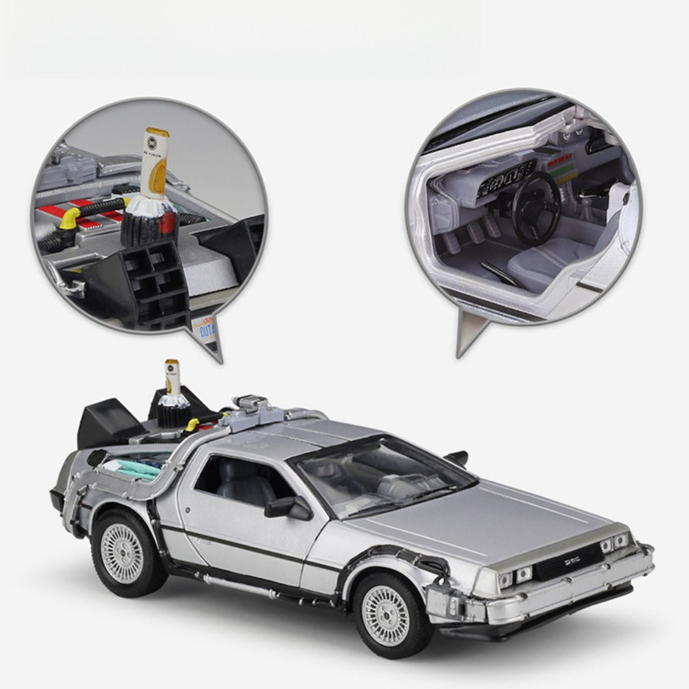 1/24 Scale DMC DeLorean Time Machine Fly Mode Back to the Future II Diecast Model