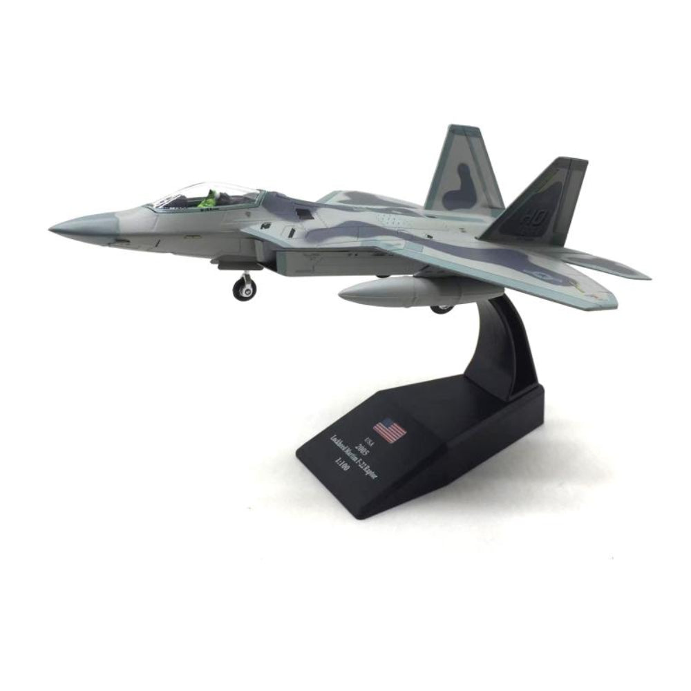 F-22 Raptor Stealth Tactical Fighter 1/100 Scale Diecast Aircraft Model