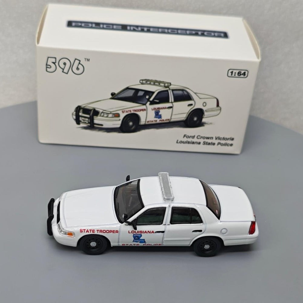 1/64 Scale Ford Crown Victoria Louisana State Trooper Police Car Diecast Model