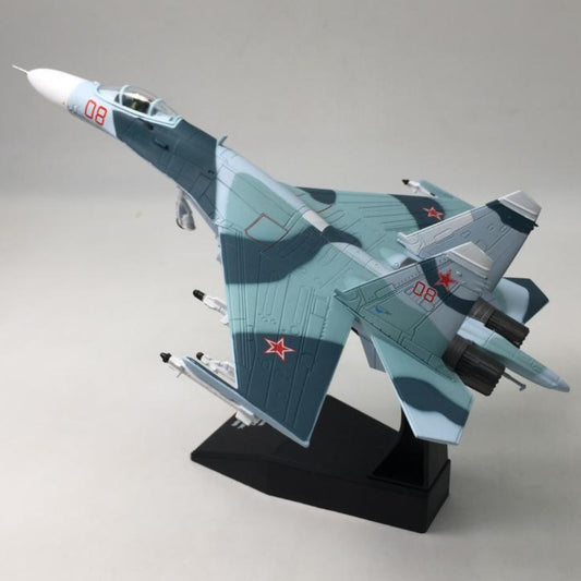 1/100 Scale 1987 Sukhoi Su-27 Flanker Soviet Multirole Fighter Diecast Model Aircraft