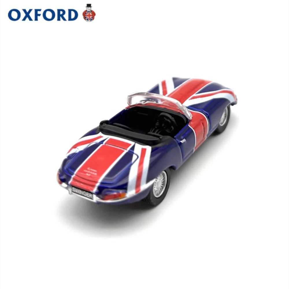 1/76 Scale Jaguar E-Type Union Jack Diecast Model Car