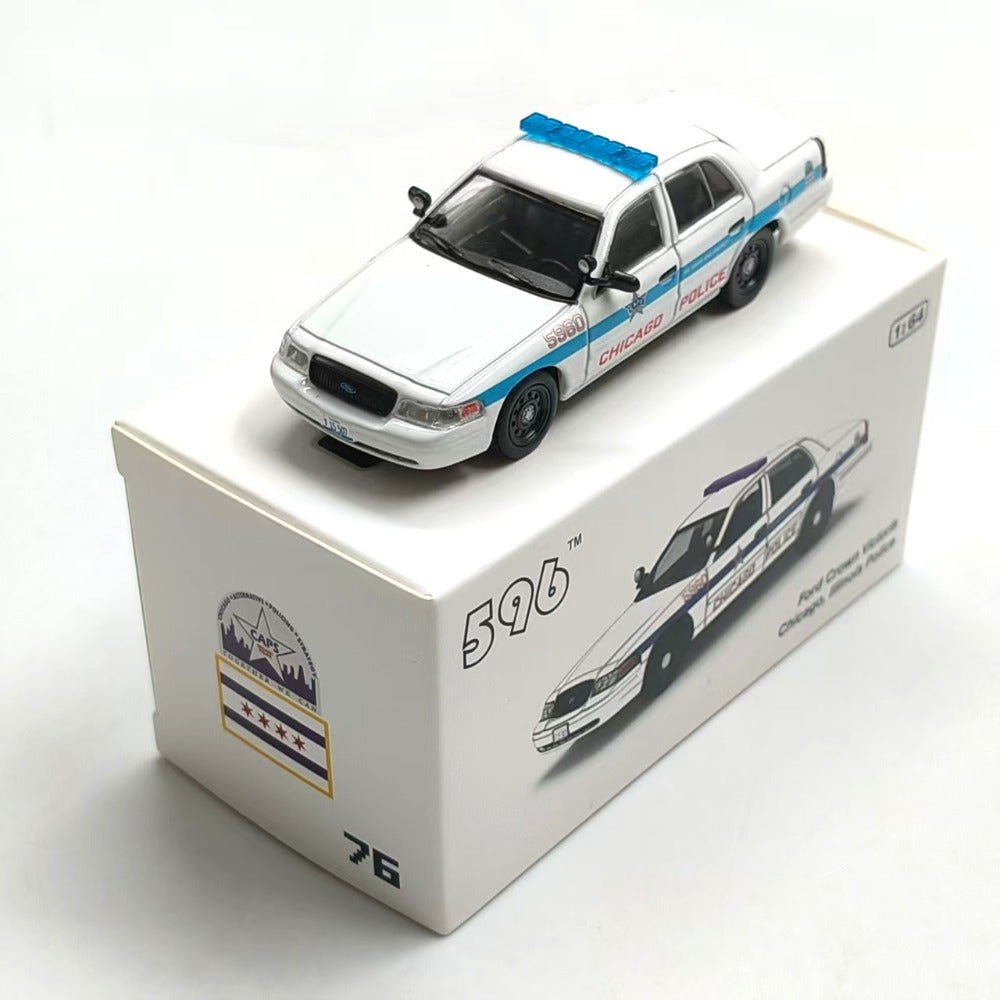 1/64 Scale Ford Crown Victoria Chicago Police Car Diecast Model