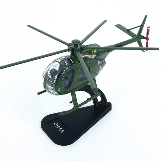 1/100 Scale Hughes OH-6 Cayuse Light Helicopter Diecast Model