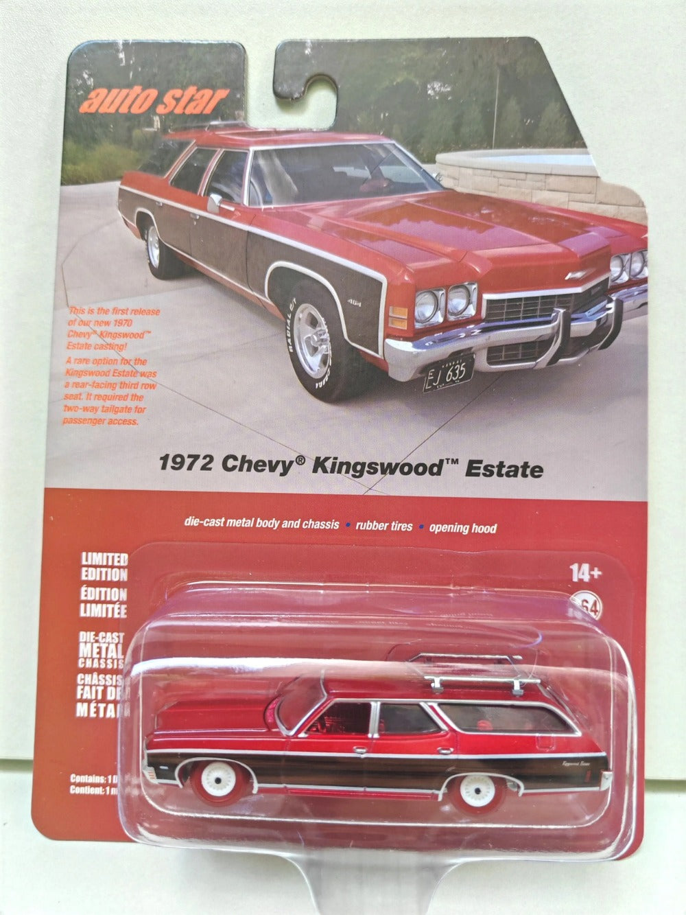 1/64 Scale 1972 Chevrolet Kingswood Estate Station Wagon Diecast Model Car
