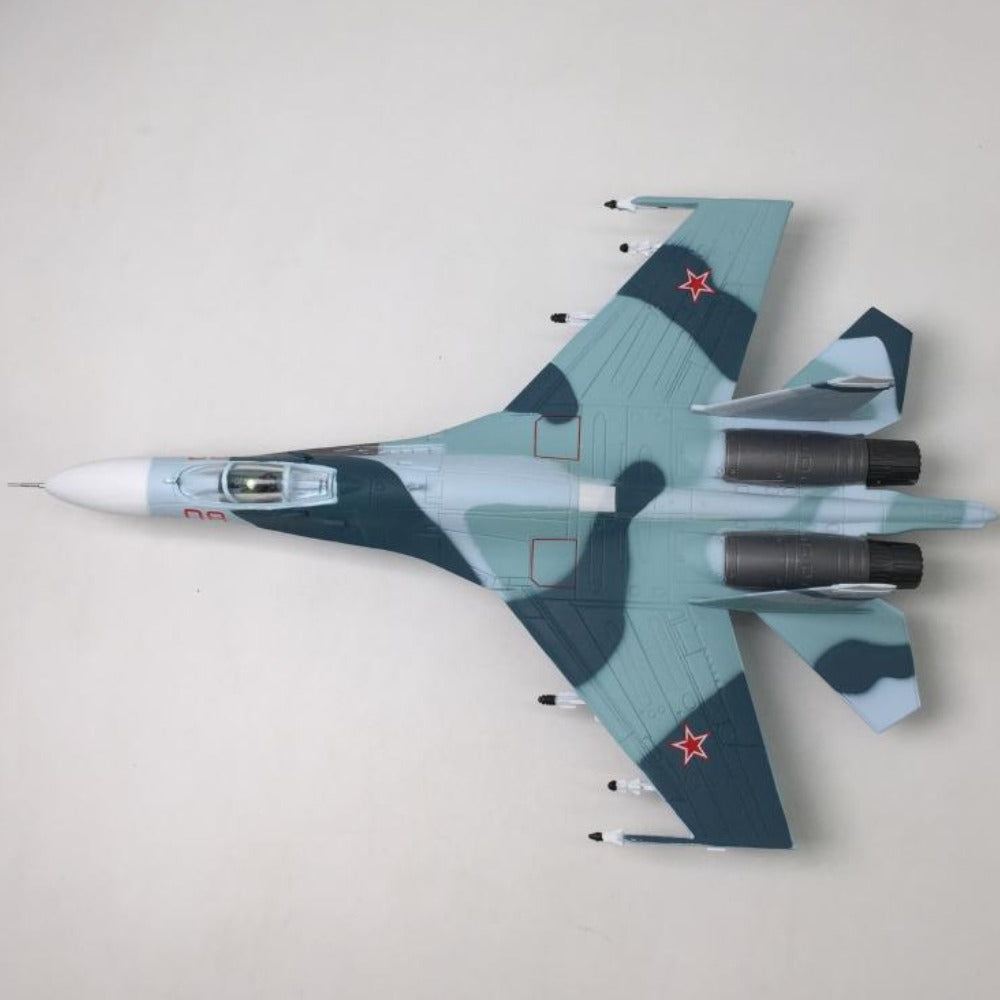 1/100 Scale 1987 Sukhoi Su-27 Flanker Soviet Multirole Fighter Diecast Model Aircraft