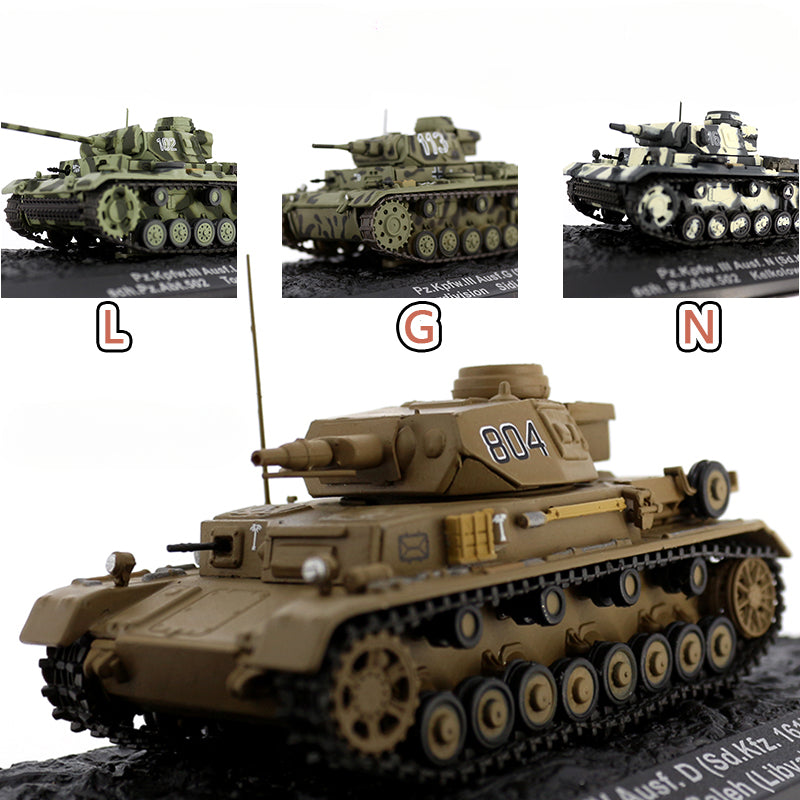 1/72 Scale Panzer III Sd.Kfz. 141 WWII German Medium Tank Diecast Model