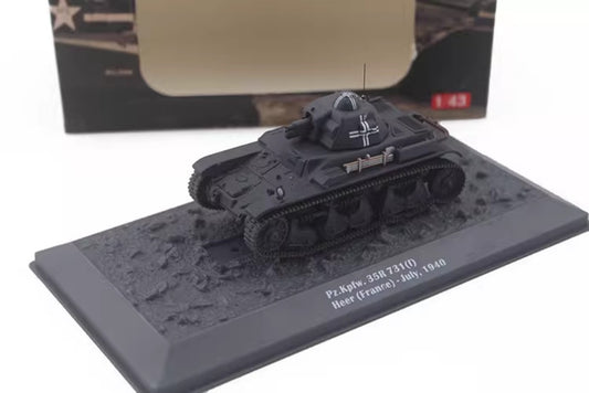 1/43 Scale 1940 Beutepanzer Pz.Kpfw. 35R 731(f) WWII Armored Fighting Vehicle Diecast Model