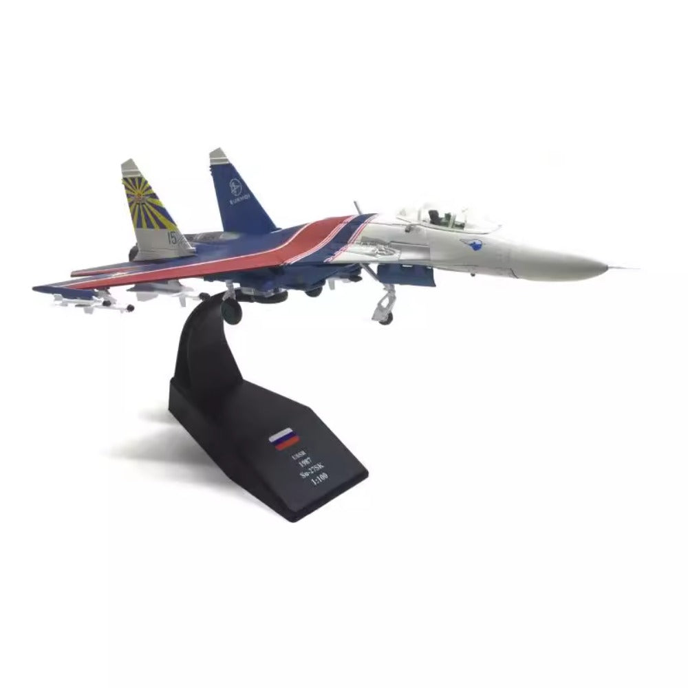 1/100 Scale Sukhoi Su-27 Russian Supersonic Fighter Aircraft Diecast Model