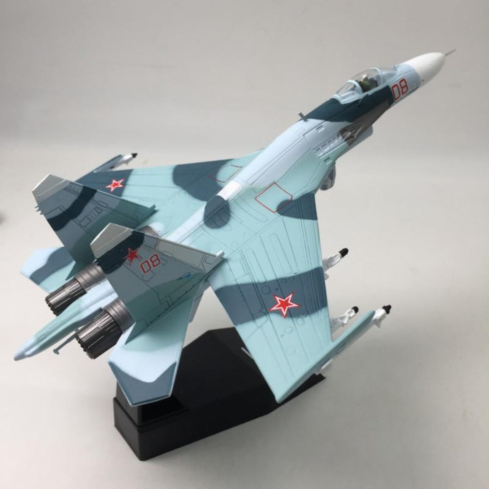 1/100 Scale 1987 Sukhoi Su-27 Flanker Soviet Multirole Fighter Diecast Model Aircraft
