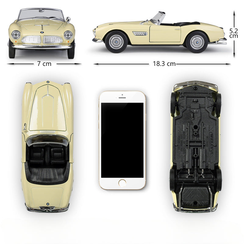 1/24 Scale BMW 507 Grand Touring Convertible Diecast Model Car