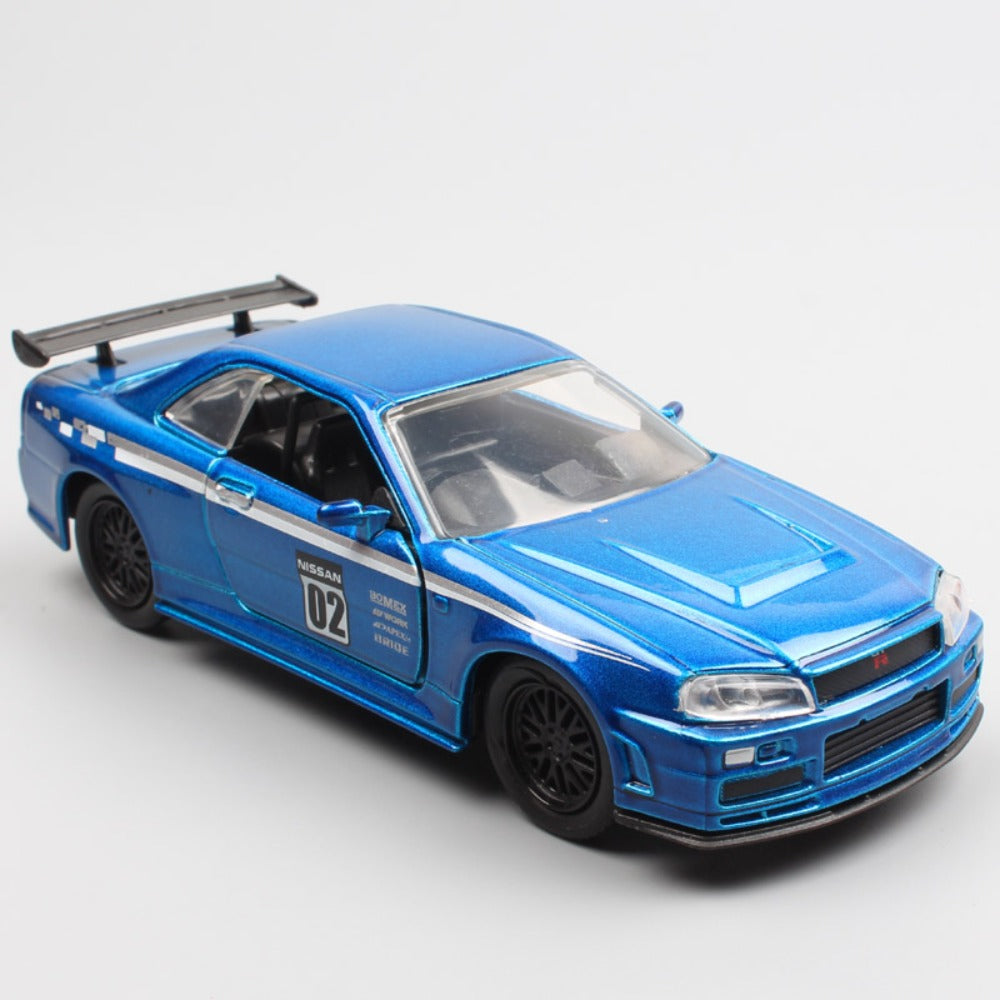 1/32 Scale 2002 Nissan Skyline GT-R Sports Car Diecast Model