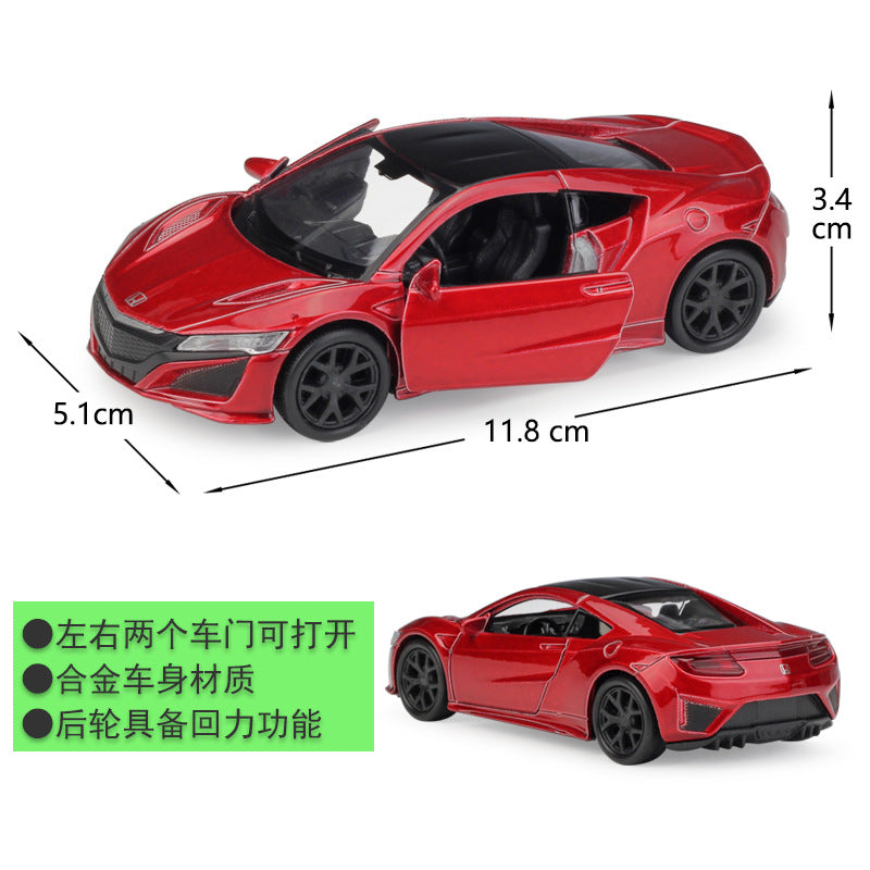 1/36 Scale 2017 Honda NSX Sports Car Diecast Model Pull Back Toy